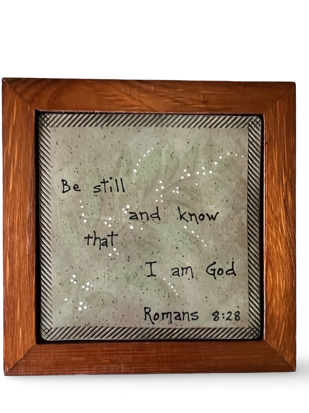 South Carolina Artisans Ceramic and Wood Trivet/Wall Decor 8” x 8”